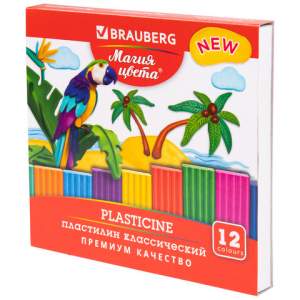 Пластилин 12цв. BRAUBERG 